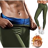 RDX Sauna Leggings for Women, REACH Compliant OEKO TEX 100 Certified, Compression Sweat Pants for Tummy Control, High Waist