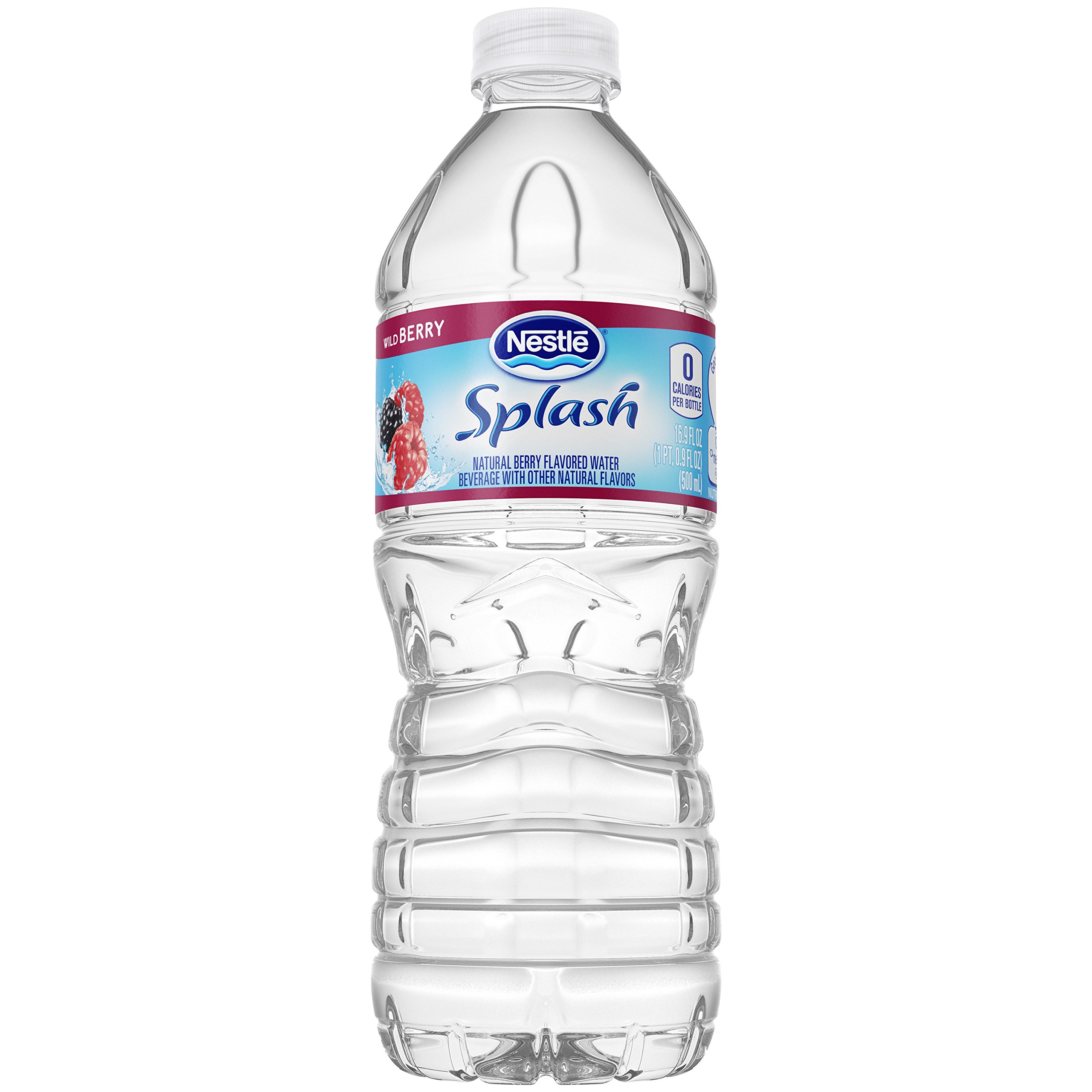 NESTLE SPLASH Water Beverages with Natural Fruit Flavors, Wild Berry 16.9ounce plastic bottles