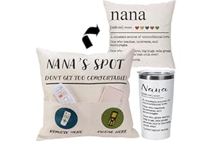 Yeshen Nana Gifts from Grandkids, Nana Birthday Gifts, Mothers Day Christmas Appreciation Gift for Nana, Nana Gifts for Grandma Nana Tumbler Pillow Cover Set.