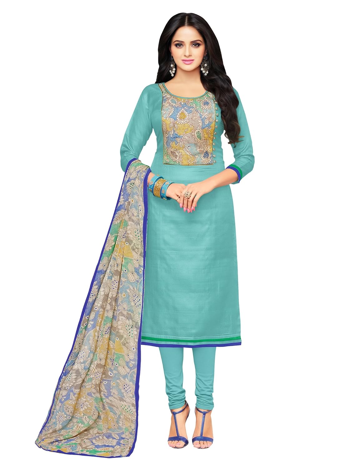 applecreation women's cotton chanderi salwar suits material (blue_salwar suit_21dmk624_free size)