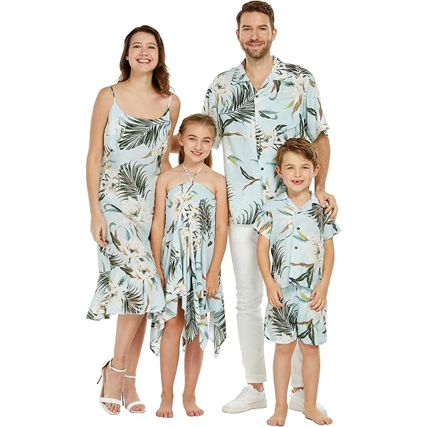 Matching Father Daughter Hawaiian Dance Shirt Dress Flamingo Party Men S Girl 2