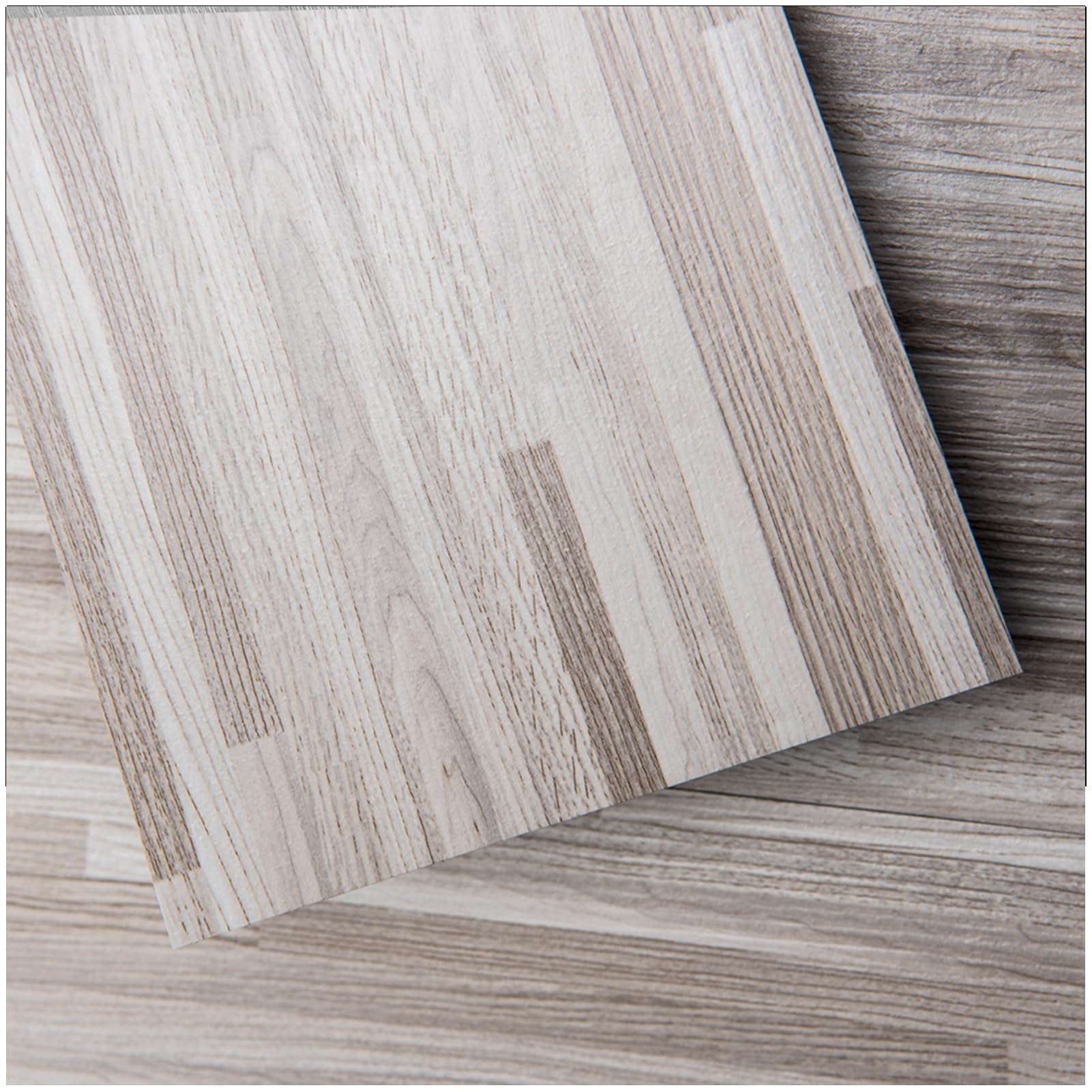 Art3d Peel and Stick Floor Tile Vinyl Wood Plank 36-Pack 54 Sq.Ft, Dusty Grey, Rigid Surface Hard Core Easy DIY Self-Adhesive Flooring Image