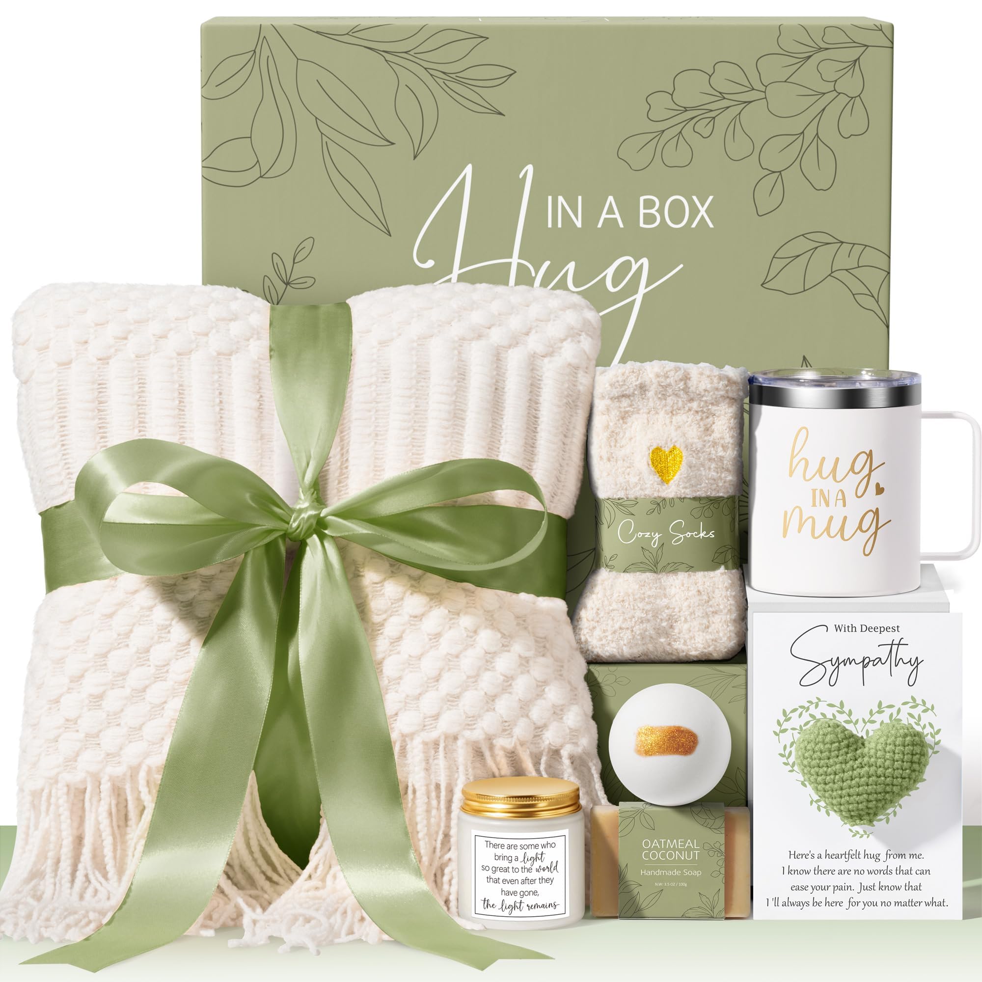 Sympathy Gift Baskets Sympathy Gifts for Loss of Loved One Mother Father Husband Mom Dad, Memorial Condolences Grief Bereavement Gift Ideas for Loss, Miscarriage Gifts for Mothers Women Care Package