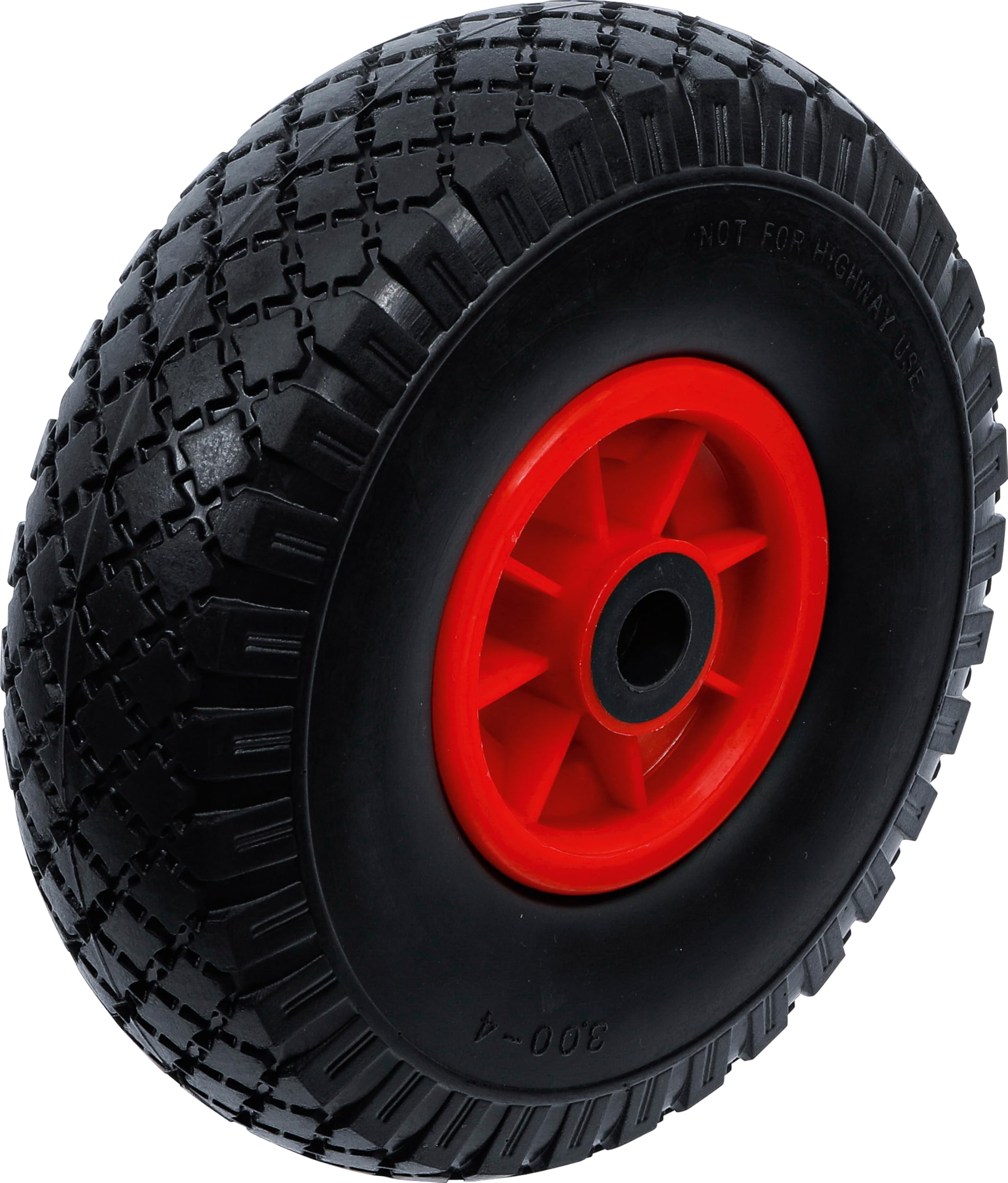 BGS Diy 80650 | Wheel for Pushcarts/Handcarts | PU red/black | 260 mm