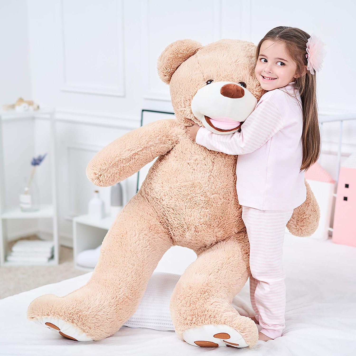 IKASA Giant Teddy Bear Plush Toy Stuffed Animals (Brown, 39 inches): Toys & Games