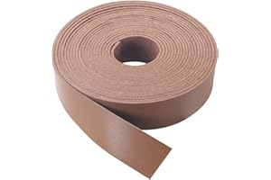 CDY Faux Leather Strap 1 Inch Wide 200 Inches Long Leather Strip for DIY Craft Projects,Soft Leather Straps 2mm Thick Very Suitable for Traction Ropes, Bag Straps (Light Brown)