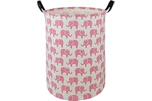 DUYIY Round Laundry Hamper Storage Basket Laundry Organizer Hamper Storage Bins Clothes Box Nursery Hamper Gift Basket with Handles