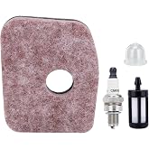 Hipa BG56C Air Filter Tune Up Kit for STHIL Leaf Blower Parts | BG56 BG66 BG86 BR200 BG86CE BG86Z BG86CEZ SH56 SH56C SH86 SH86C Leaf Blower Models,with Fuel Filter Spark Plug Prime Bulb