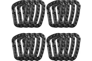 MANESI Tactical Carabiner Keychain -12/15/16 Pack Hard Polymer Carabiners D Rings Light Weight Spring Snap Gear Clip Utility Hooks Backpack Hanging Buckle for Outdoor Travelling Camping