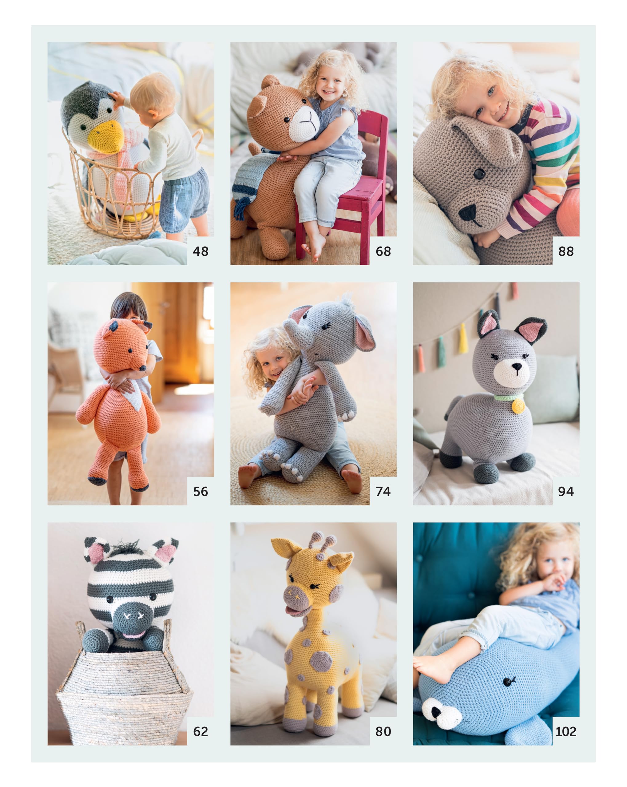 Huggable Amigurumi: Crocheting Teddy Bears and Other Cute, Cuddly Friends (Landauer) 14 Projects for 3-Foot-Tall Soft Toy Crochet Animals that Kids Love to Hug: Dog, Cat, Fox, Penguin, Zebra, and More
