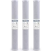 Hydronix HX-CB-25-2010/3 Universal NSF Coconut Activated Carbon Block Water Filter, 2.5" x 20" - 10 micron - 3 Pack