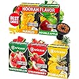 5 pcs Tobacco Free Shisha Hookah Favors Bundle 1.7 oz Each - Watermelon, Strawberry, Mango, Pineapple, Apple - Hookah Flavors Nicotine Free Made from Tea Leaves with Organic Shisha Hookah Flavors