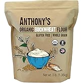 Anthony's Organic Buckwheat Flour, 3 lb, Grown in the USA, Gluten Free, Vegan