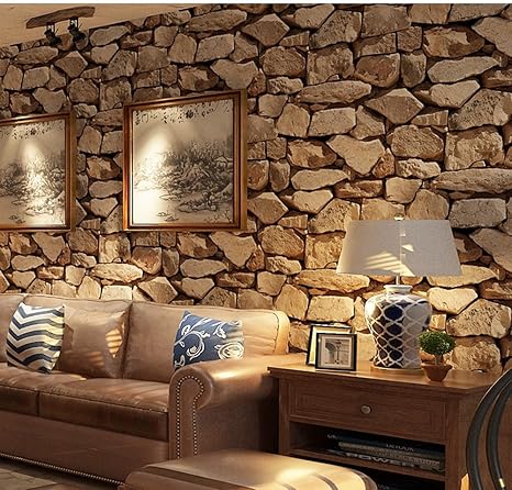 Amazon Birwall フェイク ラスティック レンガストーン 壁紙 壁紙 リビング キッチン 寝室用 20 8インチ 32 8フィート 57平方フィート 5708 Diy 工具 ガーデン