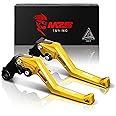 MZS Gold Motorcycle Brake Clutch Levers Short Adjustable Compatible with CB500F CB500X CBR500R 22-23 | CMX 300 500 Rebel 17-22 | Fury 09-18 | VT750 10-19 | NC750S NC750X 14-15