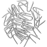 OMOTOOL Steel Wire Fencing Staples (200 pcs), Galvanized U-Shaped Fasteners Nails for Wire Mesh and Woven Fencing