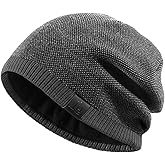Lvaiz Mens Beanie Warm Winter Hat for Men Fleece Lined Beanie Thick Knit Hat Outdoor Skull Cap Unisex