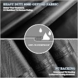 PATIO PLUS Garden Furniture Cover 170x94x71cm PU Coating 600D Oxford Black view 3