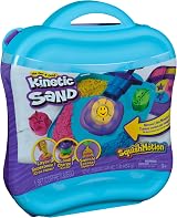 Kinetic Sand SquishMotion Playset 453g Pink Yellow Blue Sand Stamper Tools Case view 8