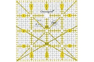 Omnigrid 4-Inch Square Grid Ruler, Clear Quilting and Sewing Ruler