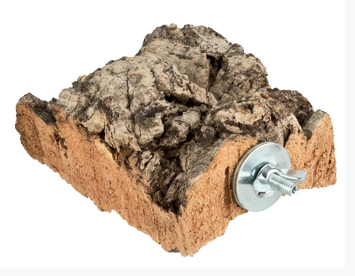 XL Cork Pick Stone for Birds and Rodents Natural Cork Pecking Stone (Natural Cork Bark) for Chewing and Gnawing Cork Bark Bird Accessories & Toys for Bird and Rodents. high-quality stainless steel fixing material - Image 5