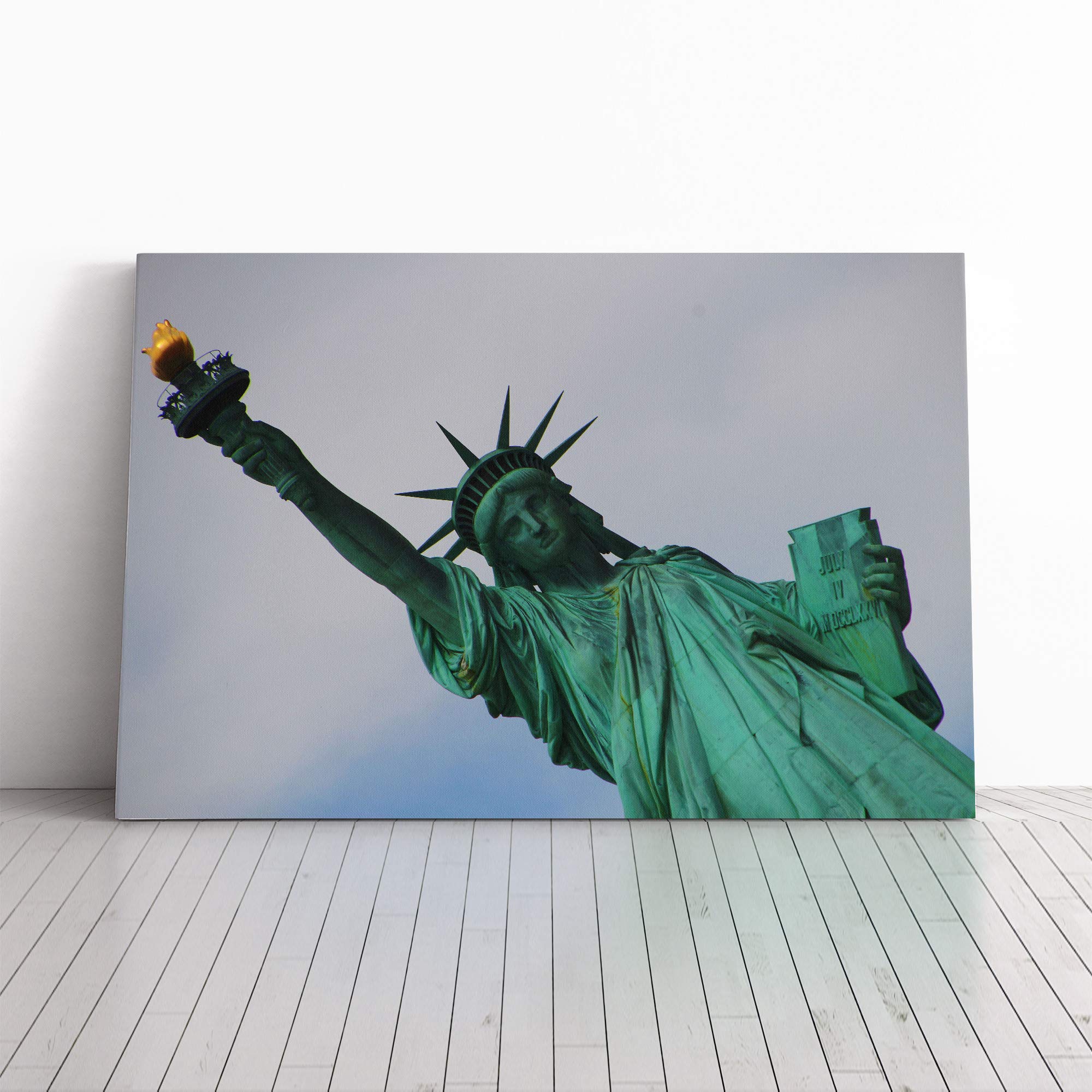 The Statue of Liberty New York Canvas Print | Gallery Wrapped 30mm Frame Wall Art | 20x14 inches | Ready to Hang | Modern Picture | Living Room Bedroom Lounge Office