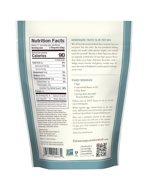 BOB’S RED MILL SIGNATURE BROWNIE BAKING MIX, 14OZ (PACK OF 1) – NON GMO, KOSHER