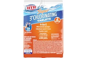 HTH 42032 Super 3-inch Chlorinating Tablets Swimming Pool Chlorine Sanitizer, 6 oz
