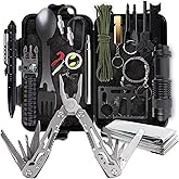 Survival Kit, 72 HRS 16-in-1 Survival Gear, Emergency Kit De Survie, Stocking Stuffers for Men, Cool Gadgets