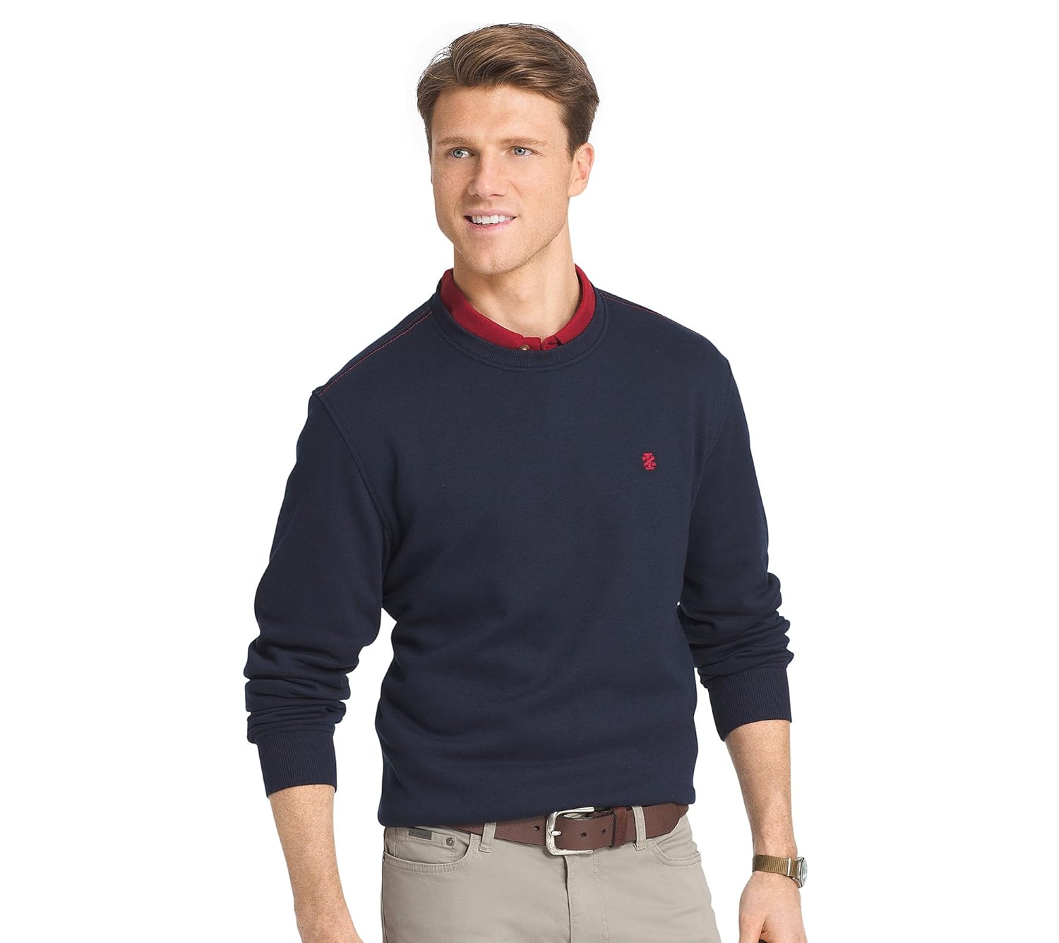 IZOD Mens Advantage Performance Crewneck Fleece Sweatshirt