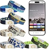 RSKDJSXL Daily Bible Verse Bracelets, Wearable Christian Bible Bracelet Inspirational Christian Friendship Accessory Men Women Festival Birthday Jewelry Gift Party Supply