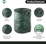 ADEPTNA 120L Large Pop-Up Garden Waste Bag with Handles Pack of 3 view 6