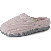 Dearfoams Women's Lacey Memory Foam Comfort Easy On/Off Clog Slipper