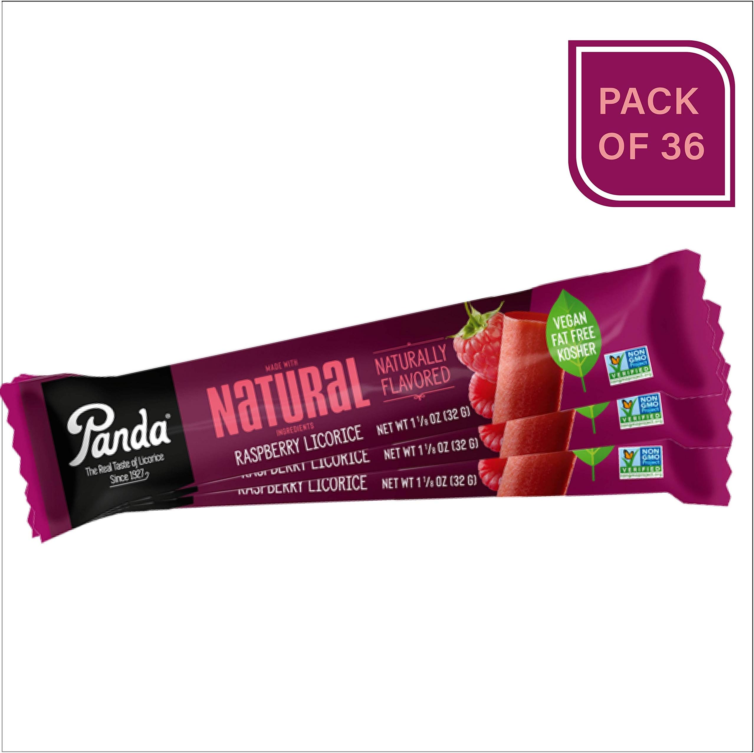 Panda Raspberry Licorice Candy Soft Bar 36 Pack