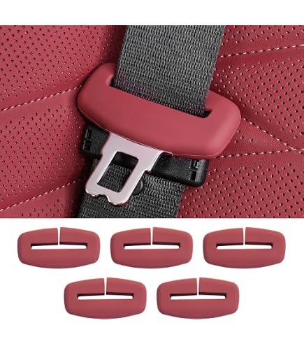 4-Pack Silicone Car Seat Belt Buckle Protector Covers – Anti-Scratch, Noise Reduction, Easy Install