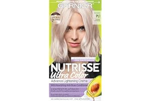 Garnier Hair Color Nutrisse Ultra Color Nourishing Creme, PL1 Lightest Platinum (Coconut) Permanent Hair Dye, 1 Count (Packaging May Vary)