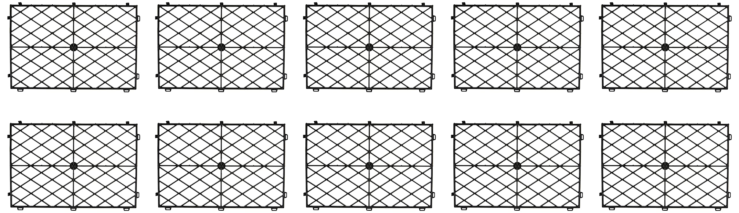 U Group Bar Glass Stacking Mats Black, AE018-BLK, Pack of 10