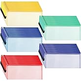 IANFAN 120 Pcs Pencil Pouches Mesh Zipper Pouch Bulk, 9.5'' x 4.5'' A6 Small Clear Holder Storage Case Waterproof File Bag Pencil Case for Office Travel Supplies Organization
