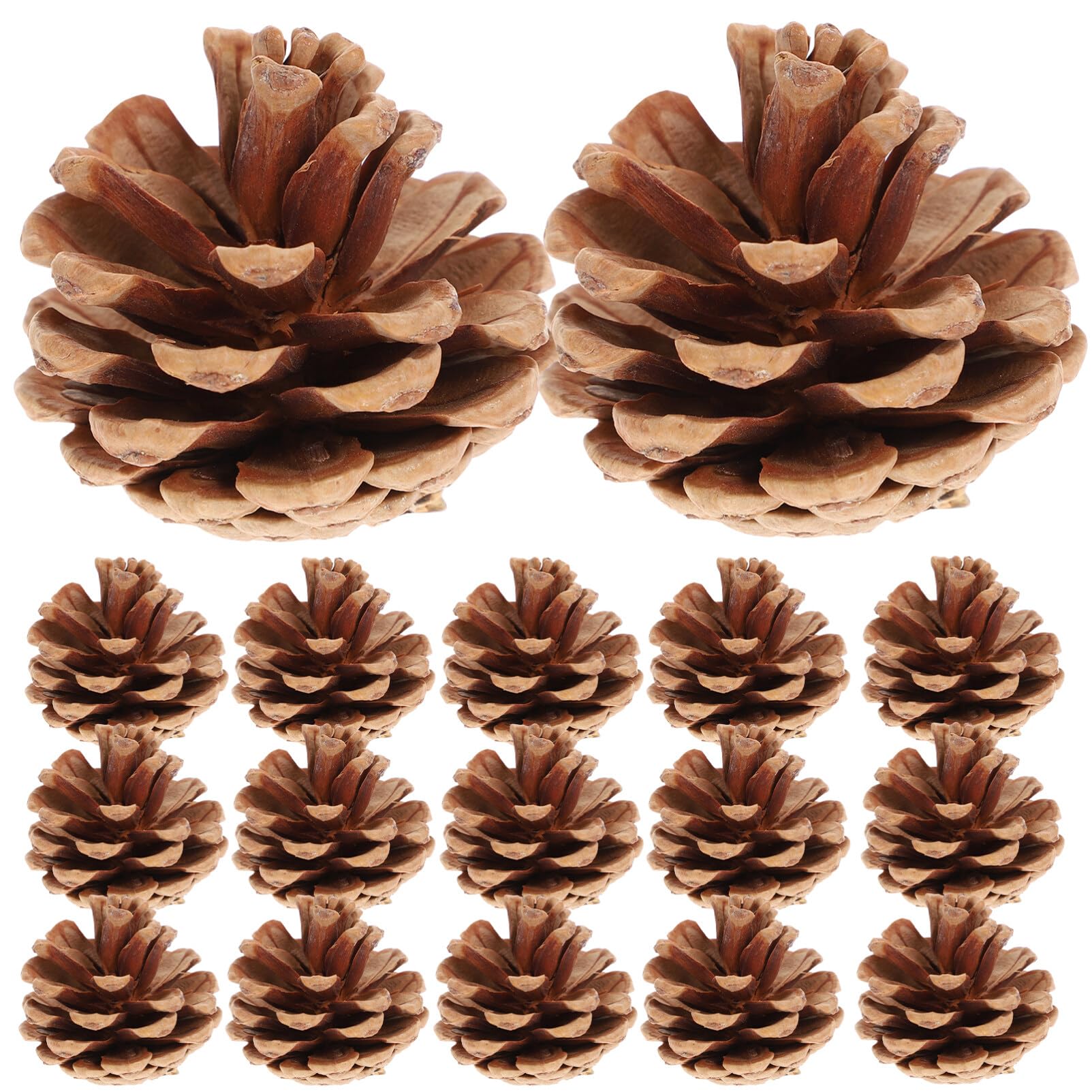 Ciieeo 48Pcs Pinecones Large Pine Cones Aritificial Acorns Berry Dried Pine Cones for Christmas Decor Winter Ornaments Fake Fruit Decor