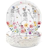 50Pcs Skeleton Paper Plates 9