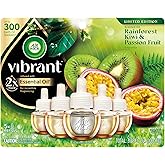 AIR WICK Scented Oil - Vibrant Refill Rainforest Kiwi &amp; Passionfruit 5 ct. | Freshen rooms with Air Wick refills, 5 ct air freshener plug in, home fragrance refill