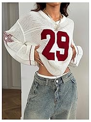 BEAUDRM Women's Y2k Going Out Tops Oversized Jersey