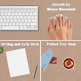 Hsurbtra PU Leather Desk Mat 75 x 37 cm XL Waterproof Non-Slip Gold view 4