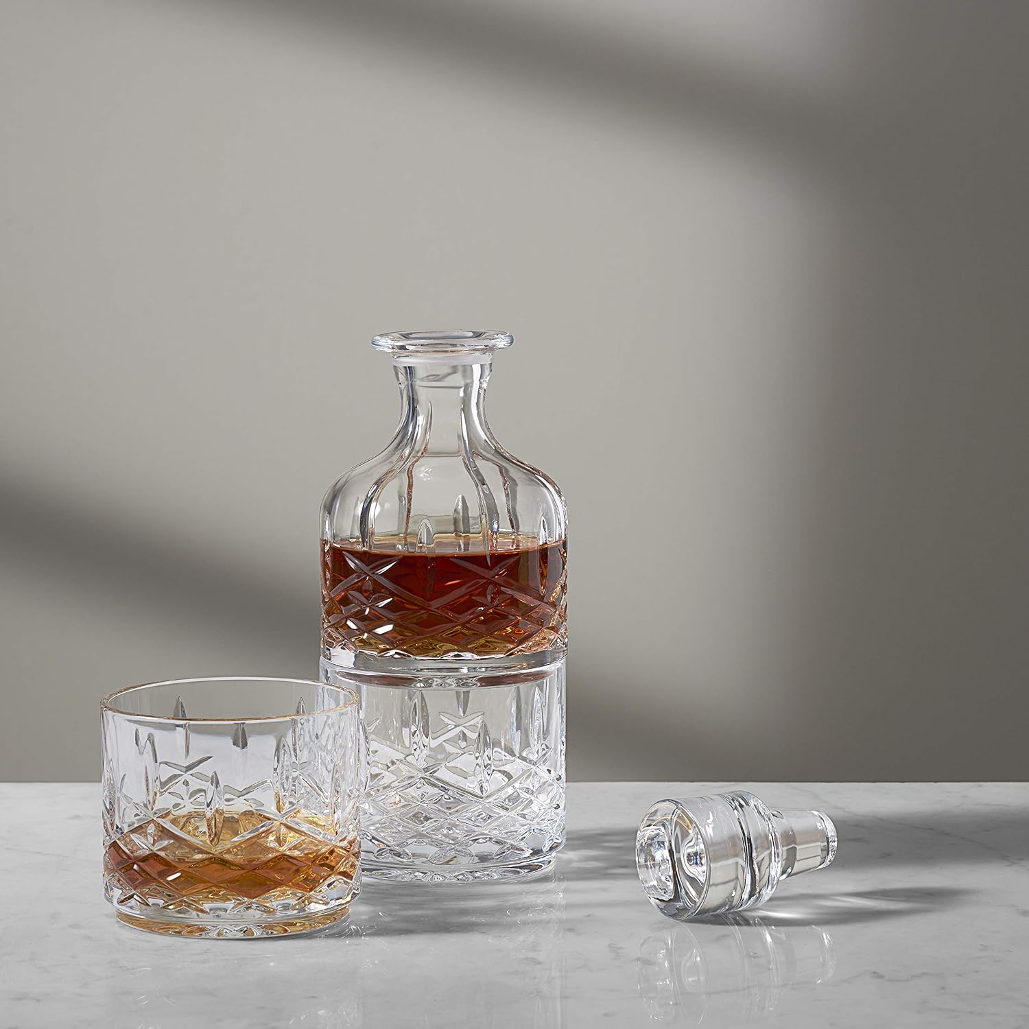 Waterford Marquis Markham 40033794 Stacking Decanter & Tumbler Set, Crystal - Image 4