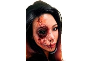 Fxe Faux Studio Zombie Eye Gash Halloween Latex Prosthetic Appliance. Multicolored