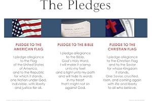 3-in-1: Pledges of Allegiance, Christian Flag, Bible Wall Chart (Charts)