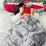 Bedsure Fleece Throw Blanket 150x200 cm Soft Warm Grey view 5