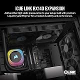 Corsair iCUE LINK RX140 140mm PWM Fan Black Magnetic Dome Bearing view 2