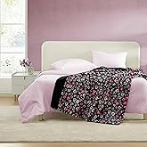 Betsey Johnson - Blanket, Buttery-Soft Faux Fur Throw Blanket for Couch or Bed, Boldly Plush & Oversized Bedding (Leopard Rosettes Black, 50