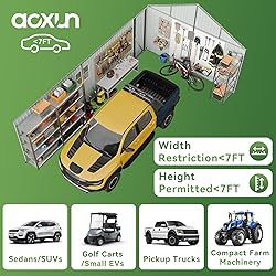 Aoxun 12'x20' Carport Shed Outdoor Metal Storage